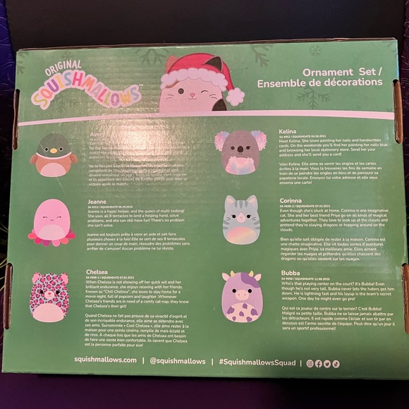 Squishmallow Ornament Set: Bubba the cow; Avery the mallard - Picture 2 of 5